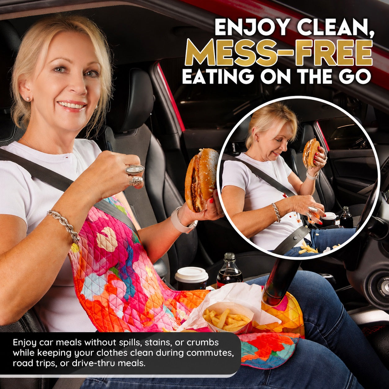 Dripit® Travel Napkin with Storage Bag - Floral Splash